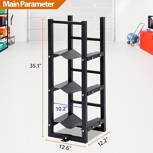 Miniatura 2 de Refrigerant Tank Rack 3x30lb, Stable Refrigerant Cylinder Tank Rack, Cylinder Rack Sufficient Storage for Freon, Gases, Oxygen, Nitrogen, Acetylene