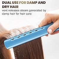 Vista 5 de Flat Iron and Blow Bryer Set, 2200W AC Motor Fast Drying Low Noise Ionic Hair Dryer with Diffuser Nozzle Concentrator Comb for Women Curly Straight
