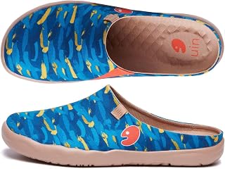 Men's Painted Slipper Lightweight Comfort Mules Walking Casual Household Slip Ons Art Travel Shoes Malaga
