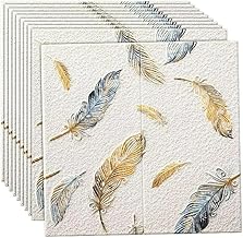 STL Self Adhesive 3D Wall Sticker for Home Décor | Waterproof & Peel and Stick 70 x 77cm Foam Wall Panel | PE Foam Wall Covering for Living Room, Bedroom, Kitchen & Office (White Flower, Pack of 1)