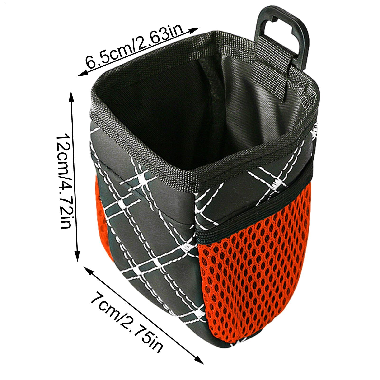 Car Air Vent Bag, Car Outlet Bucket Bag, 4.72x2.56x2.76 inches PU Leather Storage Pouch for Mobile Phone, Keys, Sunglasses, and Dashboard Organization