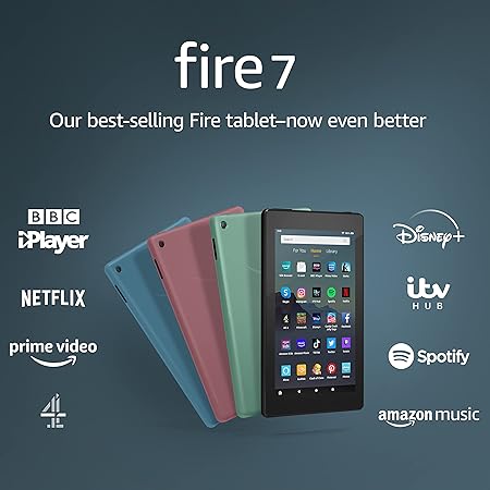 Fire 7 Tablet 7 Display 16 Gb Black With Ads Amazon Co Uk Amazon Devices Accessories