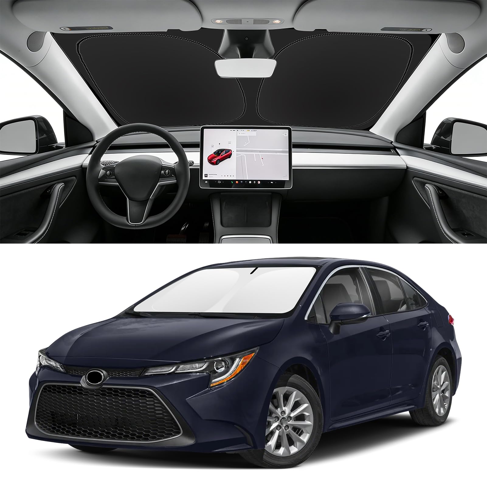 Custom Fit Windshield Sun Shade for 2020-2026 2027 Toyota Corolla
