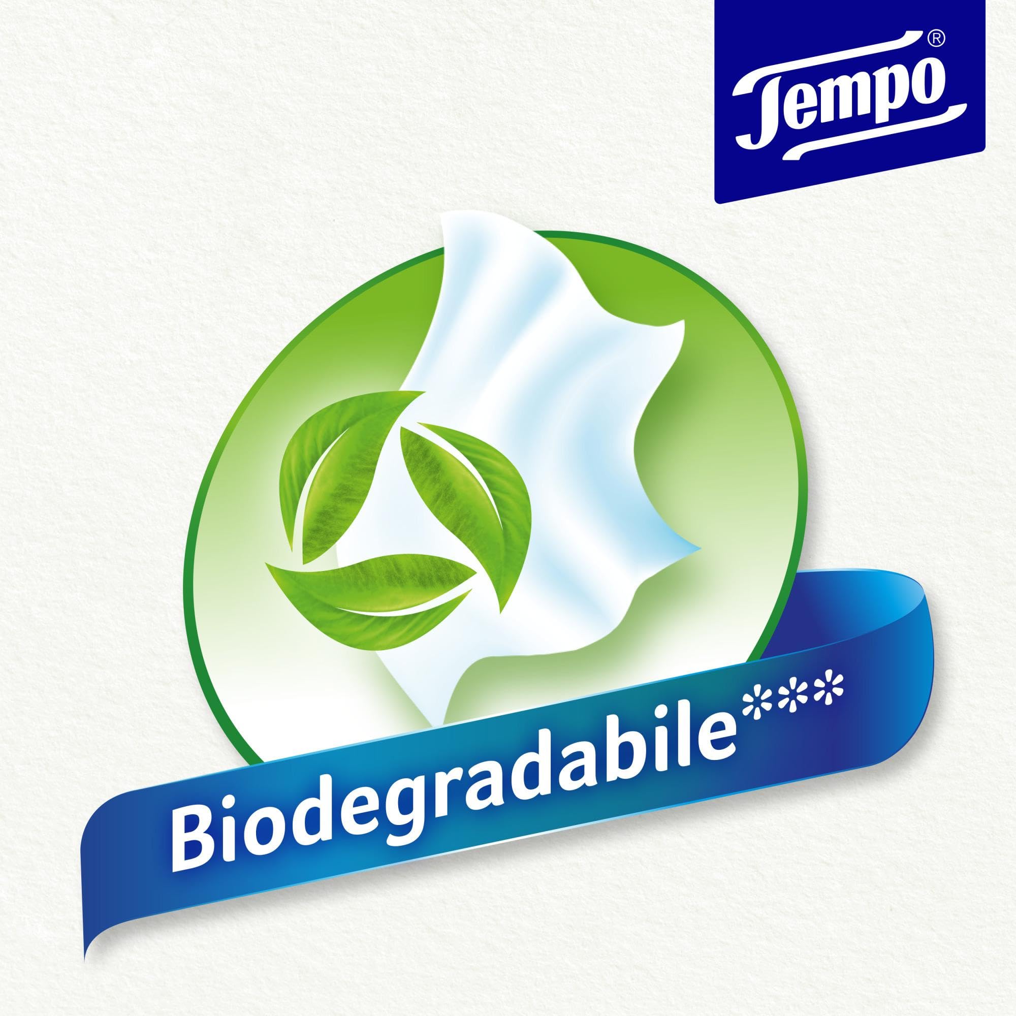 Tempo Scatola di Fazzoletti di Carta, 8 Scatole x 120 Fazzolettini, 3 Veli, Biodegradabili, Family Box Il Potere della Gentilezza