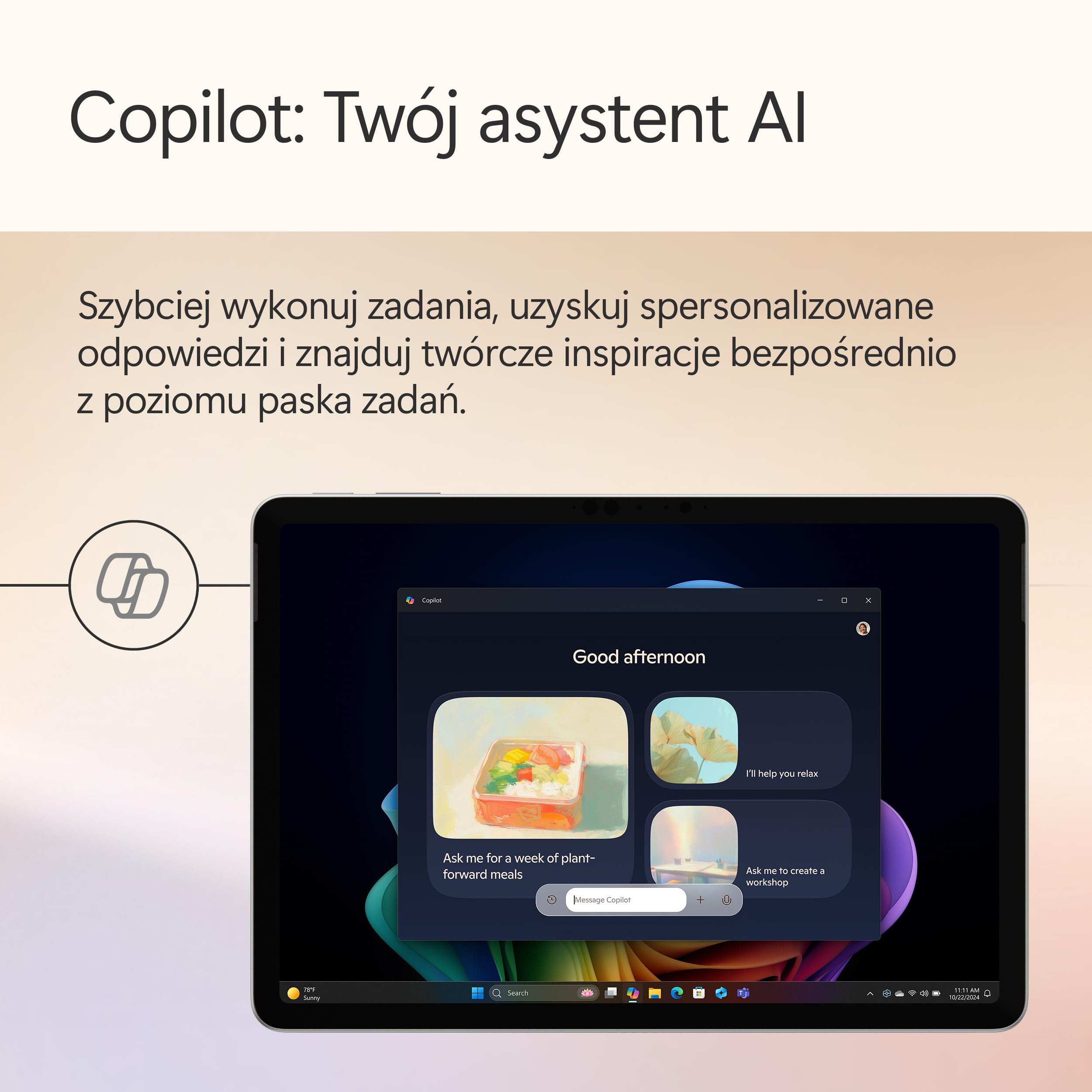 Microsoft Surface Pro | Copilot+ PC | 12-calowy ekran dotykowy LCD | Snapdragon® X Plus | 16 GB pamięci RAM | 256 GB SSD | Najnowszy model, 1. edycja | Platyna