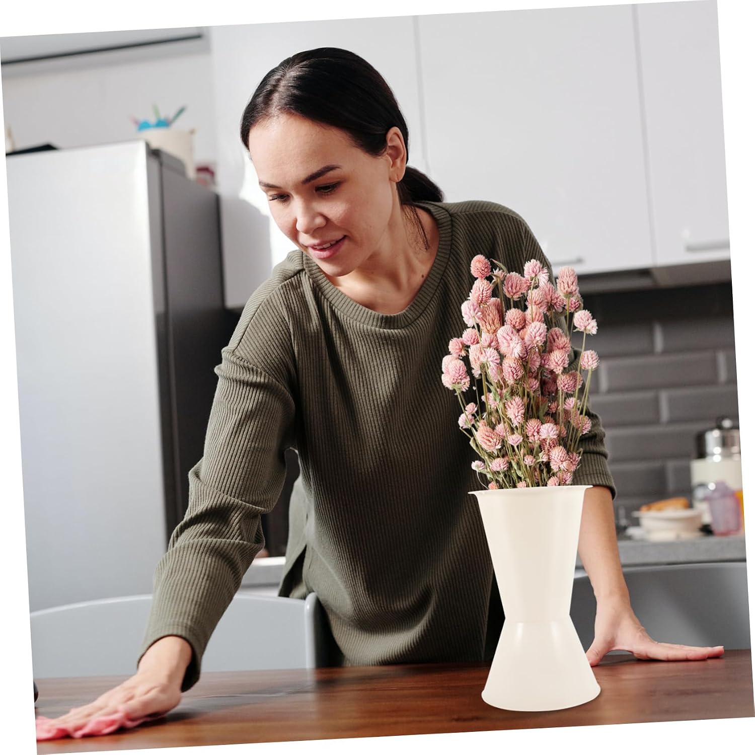 MUELODSIC 10pcs Plastic Flower Stand Bouquet Base for Wedding Bouquets Decorations
