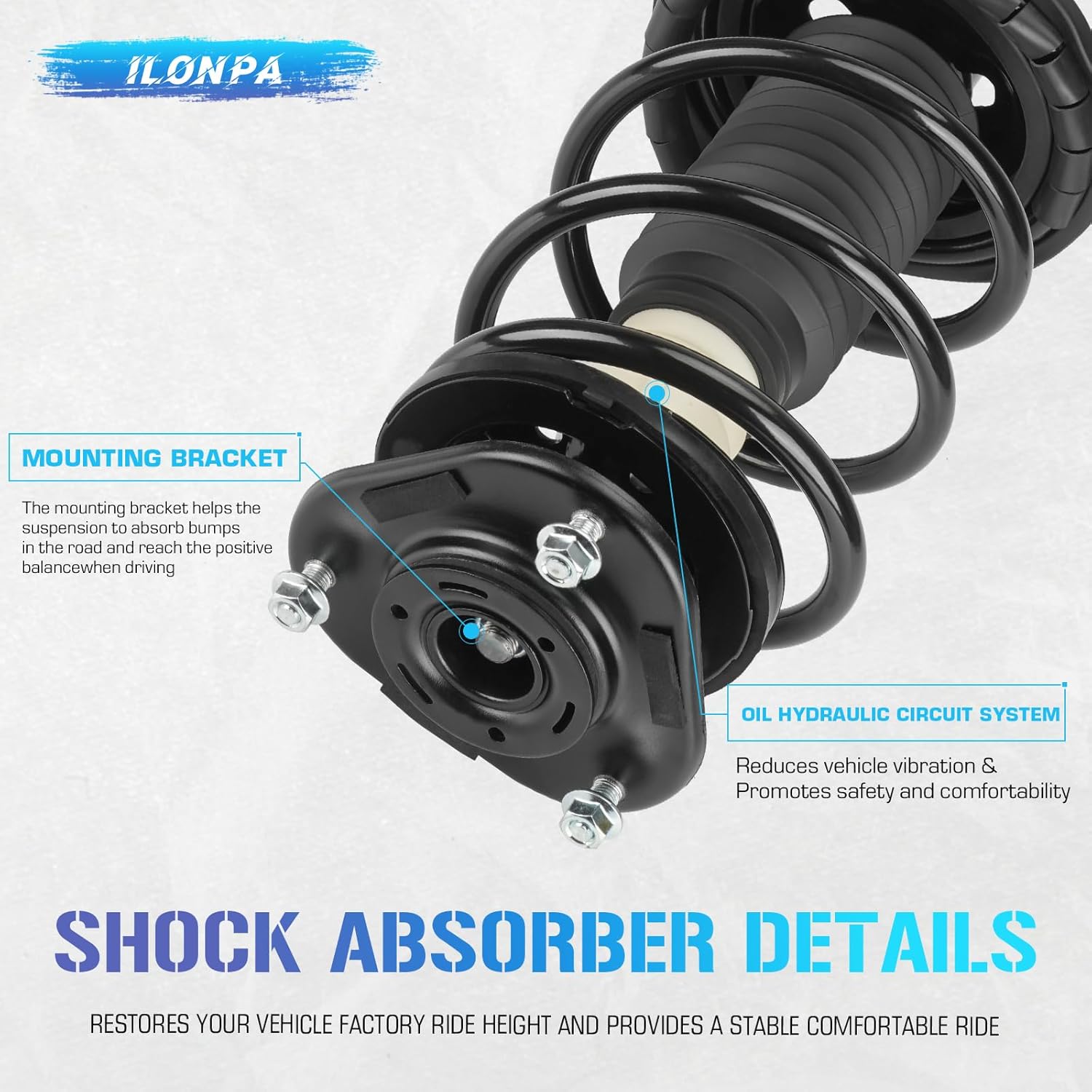 Front Struts Shocks Suspensions w/Coil Springs Absorber for 2005-2010 Scion tC, Strut Shock Absorbers Assemblies (Fits 172391 172390) 2006 2007 2008 2009