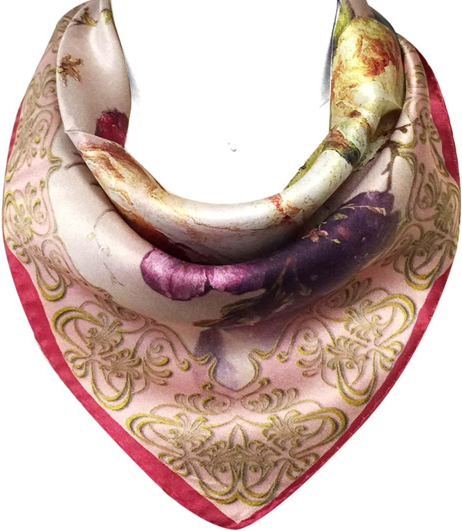 Bowbear Women’s 100% Charmeuse Oil Painting Neckerchief Scarf