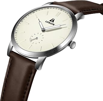 LN LENQIN Uhren Herren Herren Uhr 30M wasserdichte Armbanduhr Analog Quarzuhr Mode Casual Designer Uhr für Männer Lederband