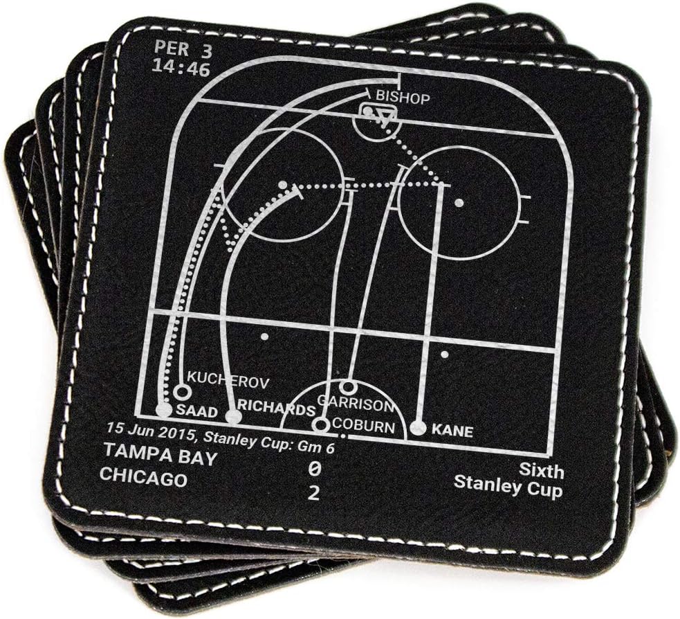 Greatest Avalanche Plays: Leatherette Coasters (Set of 4) | Unique Avalanche Gift for Men and Sports Fans | Iconic Avalanche Moments