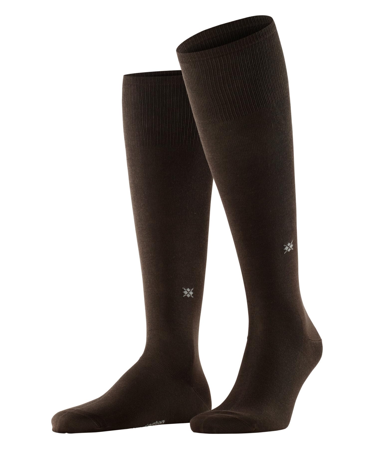 Burlington Men's Dublin M Kh Cotton Long Plain 1 Pair Knee-High Socks, Brown Chocolate 5043, 6.5-11