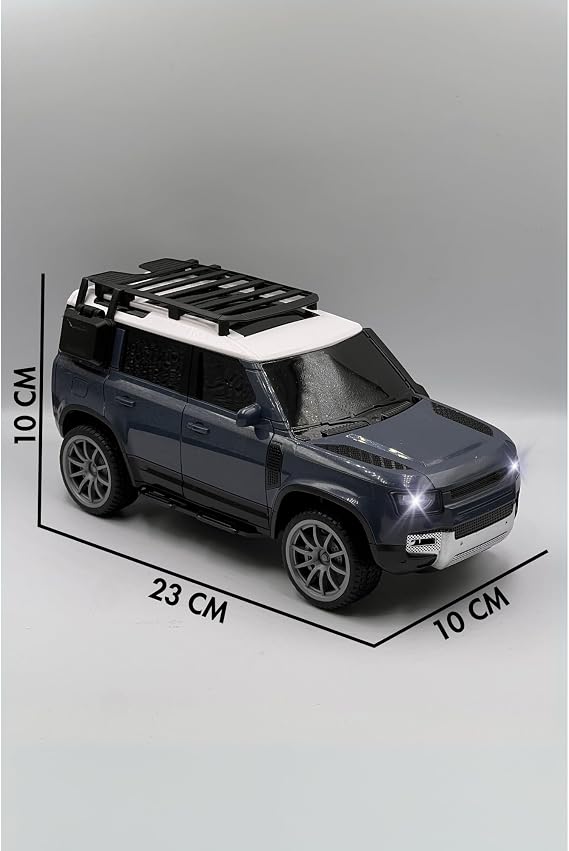 Giffy/Oyuncak Uzaktan Kumandalı Şarjlı Full Fonksiyon Defender Model 27 Mhz Gerçekçi Tasarım Drift Atan Jeeep Araç (Mavi)