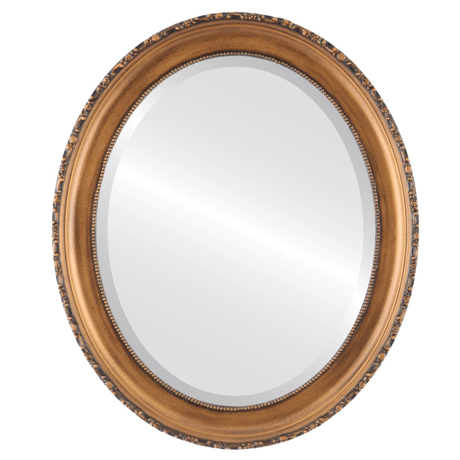 Amazon.co.jp: OVALCREST 楕円形木製ベベルウォールミラー 室内