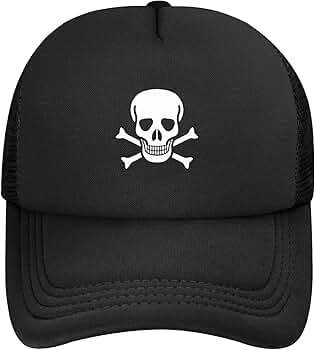 Crossbone Skull Head Unisex Trucker Hats Mesh Hats Sport