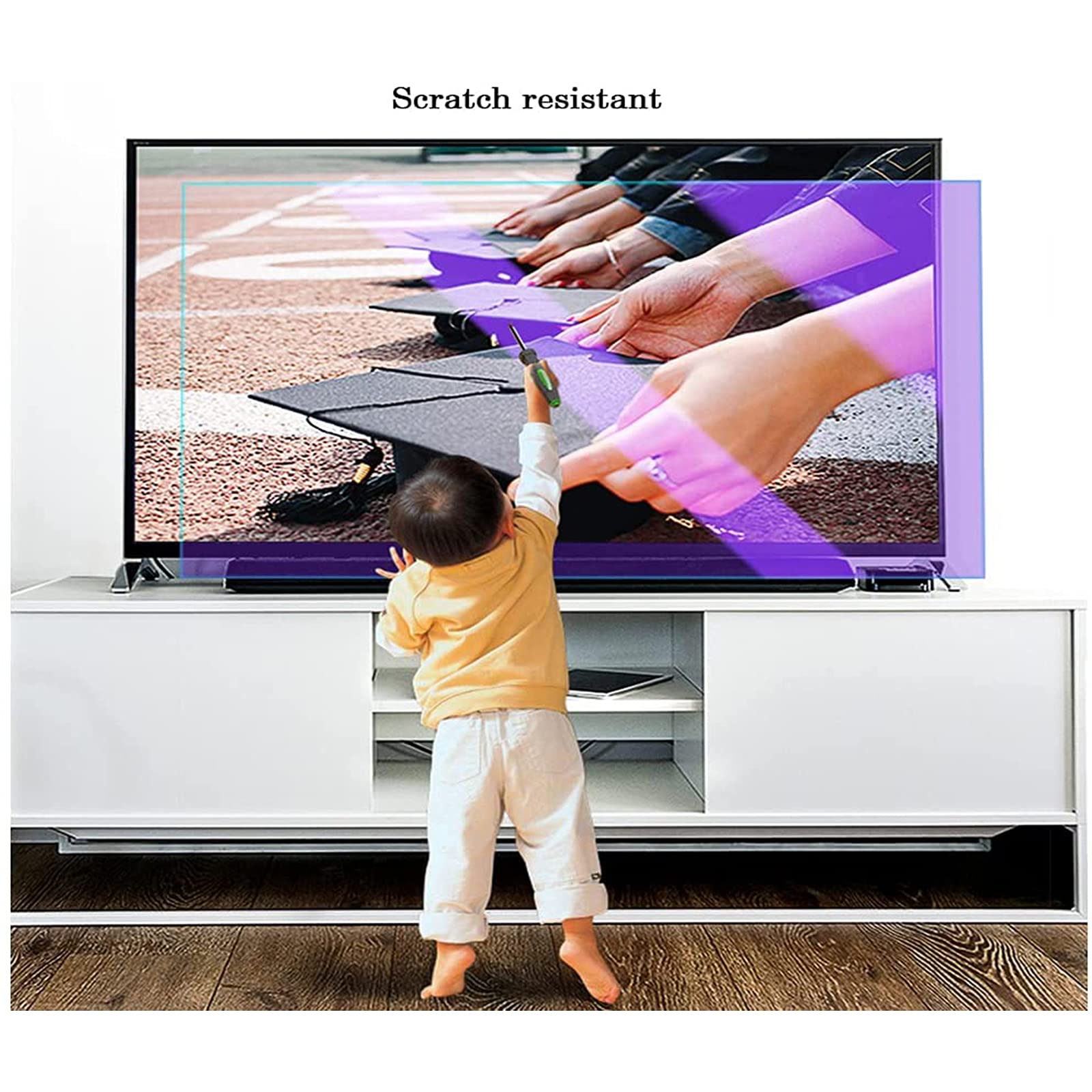 Folia ochronna na ekran telewizora z powłoką antyrefleksyjną i anty-odblaskową do telewizorów 32-75" HD, łagodząca zmęczenie oczu, do telewizorów LCD/Led - 58 c，34 inch 815 * 345mm