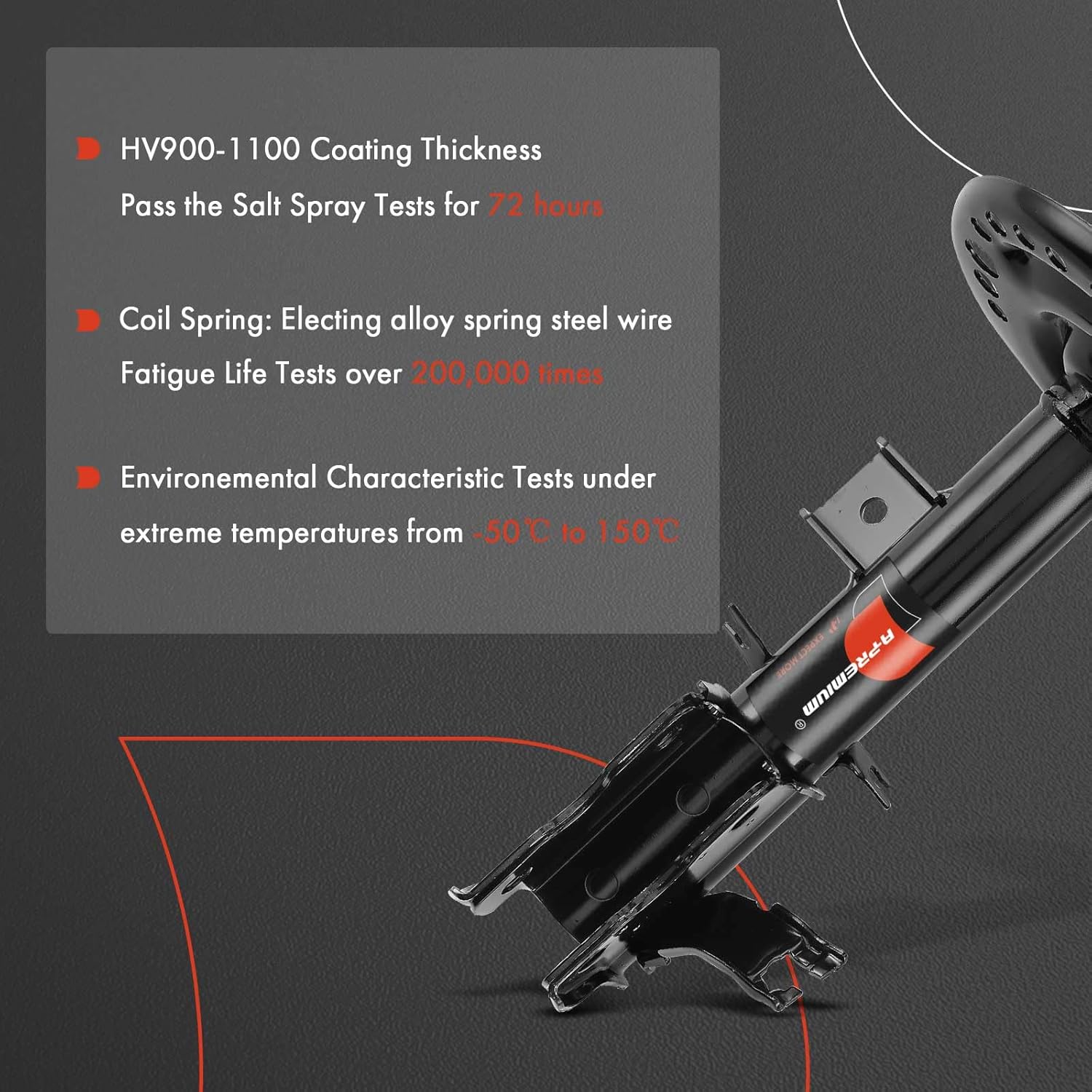 A-Premium Front Pair [2] Strut Assembly Compatible with Nissan Murano 2009 2010 2011 2012 2013, Driver and Passenger Side