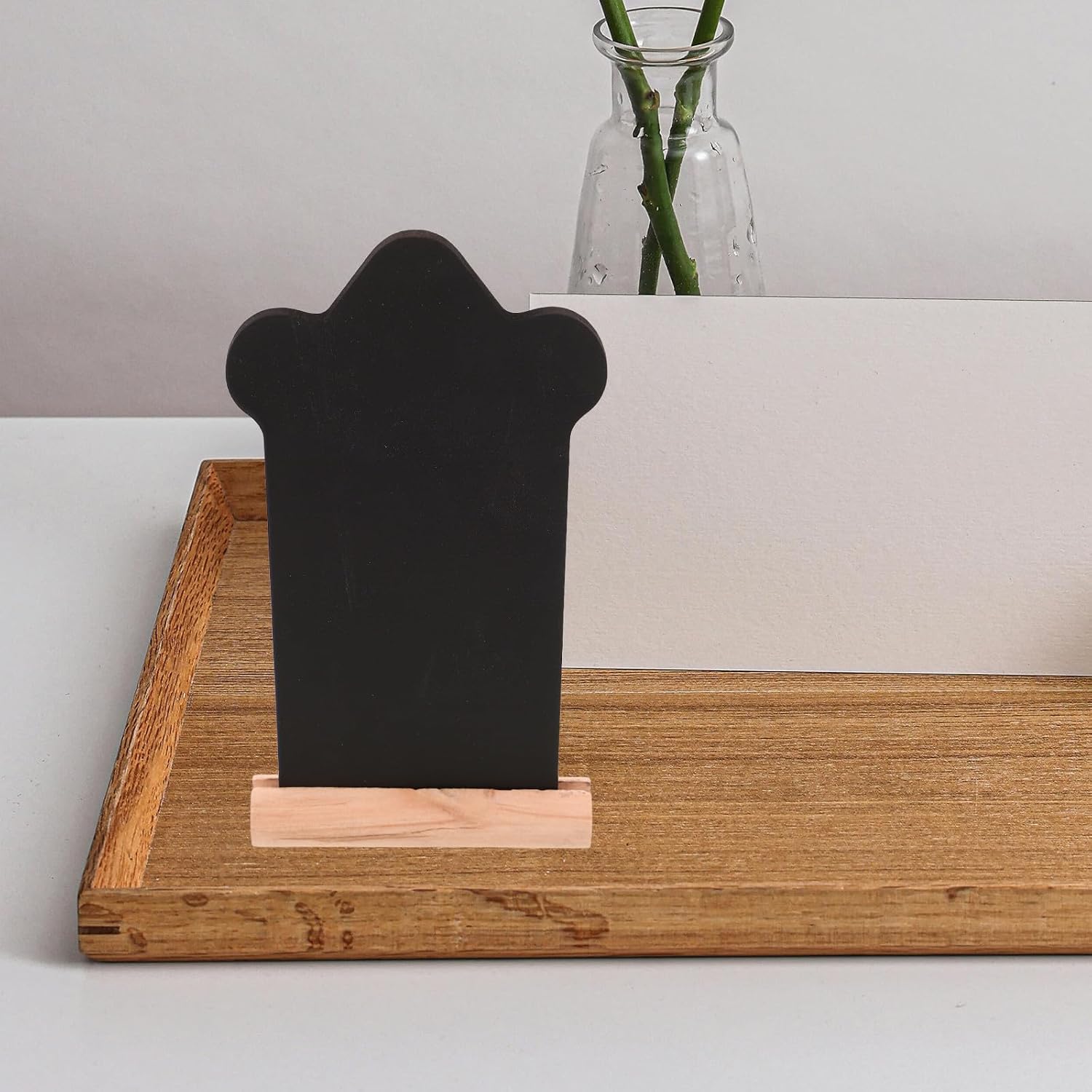 6pcs Mini Chalkboard Sign Wooden Decorative Display