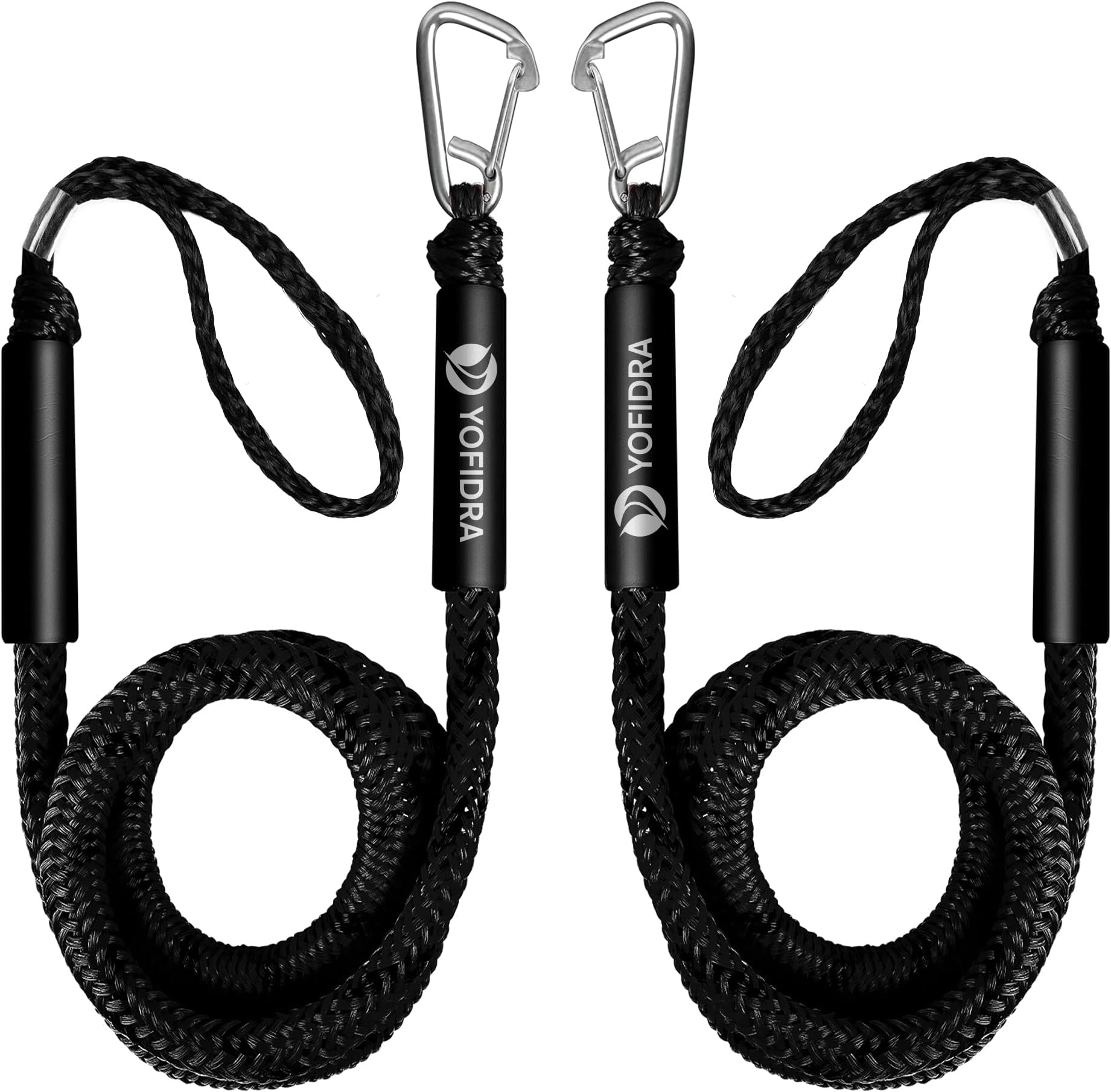 Bungee Dock Line Boat Accessories - Pontoon, Jet Ski, Kayak Accessories with 316 Stainless Steel Clip