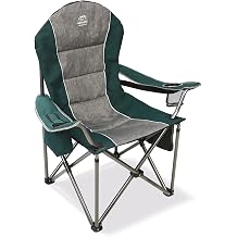 Camping Chairs for Adults,High Back Folding Camp Chair with Cup Holder and Cooler Bag,Heavy Duty Outdoor Lawn Chairs,Perfect for Camping,Hiking,Picnics,and Beach Trips,Dark Green...