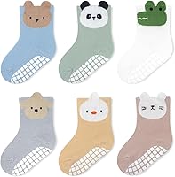 Vista 29 de Calcetines tobilleros antideslizantes para bebés con agarraderas para caminar de 0 meses a 7 años
