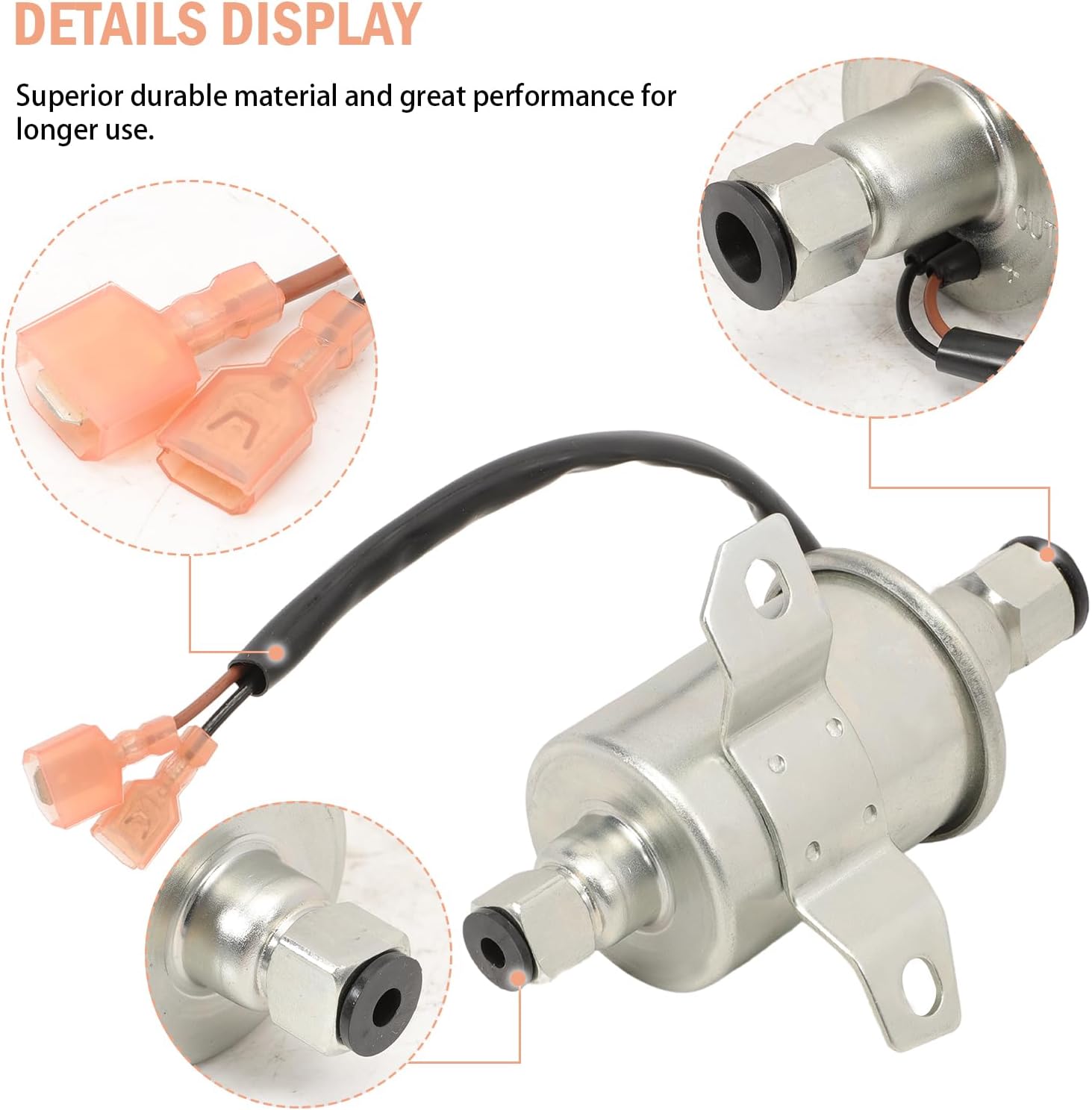 12V Fuel Pump fit for Cummins Onan Generator 3.5-5 PSI 25-35 GPH 149-2790 149-2583 A064S967 A047N931 RV006 E11012