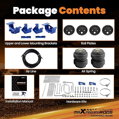 Miniatura 6 de maXpeedingrods Kit de bolsas de suspensión neumática trasera de 5000 libras para GMC Sierra Chevrolet Silverado 2500HD 3500HD 4WD 2020-2023 Kit de