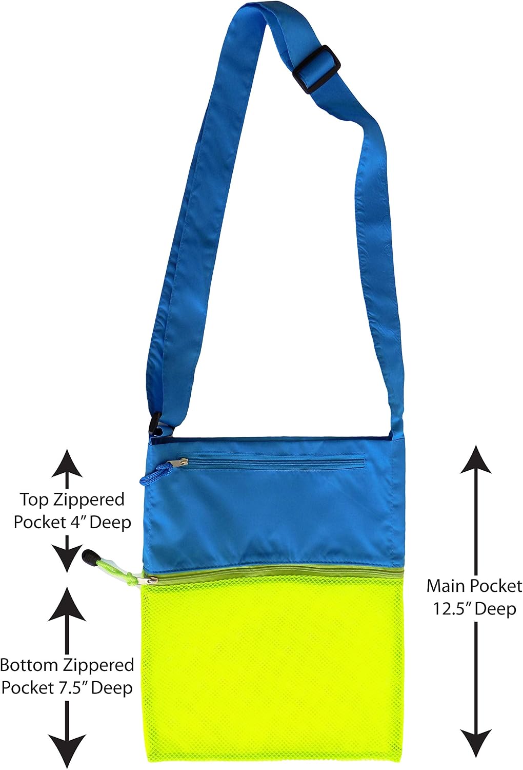Sand Dipper Shell Collecting Beach Bag (3 Pocket)
