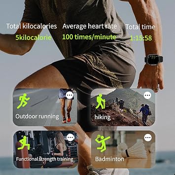 Garsent 2 in 1 Smart Watch with Earbuds, 2.01 Inch HD Touch Screen Smart Watches for Men, Fitness Tracker Sports Watch, Messages Notification, Find Mobile Phone (Silver Steel)