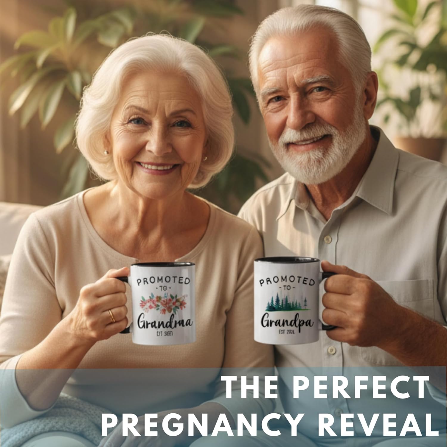 Vivulla68 Promoted to Grandparents Mug 2026 with Greeting Card, Pregnancy Reveal Gift for New Grandma and Grandpa, First Time Grandparents Coffee Cup, Baby Announcement Idea, Grandma And Grandpa Mugs - Image 3
