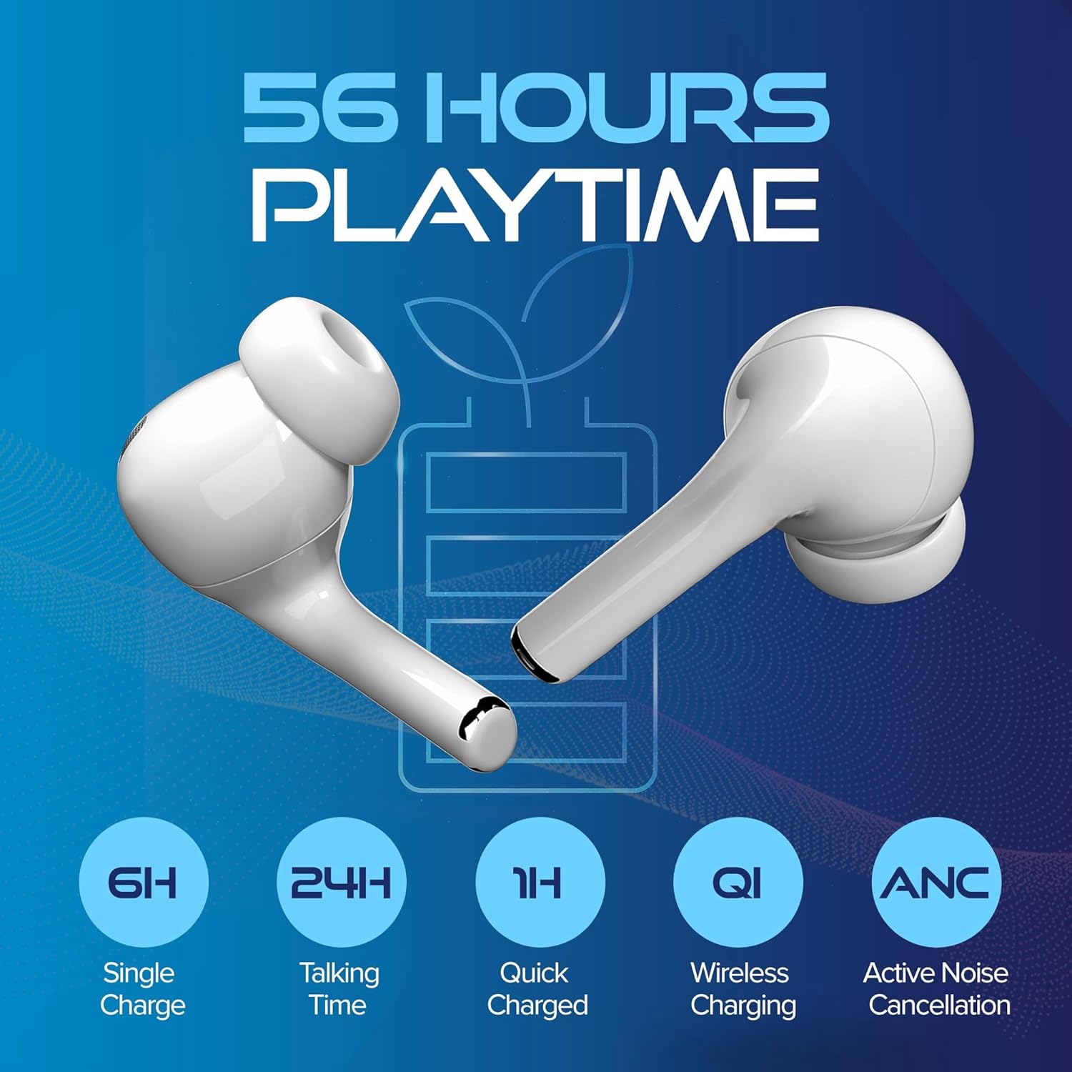 Wireless Earbuds Pro 3,Active Noise Cancellation,Spatial Audio,Bluetooth5.3 in Ear Headphones,High-Fidelity Sound,30H Playtime,for iPhone/Android/iOS White - Image 3