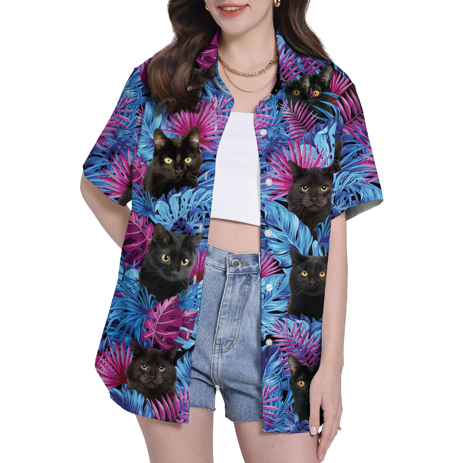 Funny Pattern Hawaiian Shirts for Women Unisex Gifts for Women Womens Casual Hawaiian Shirt for Women Hawaiian Shirts