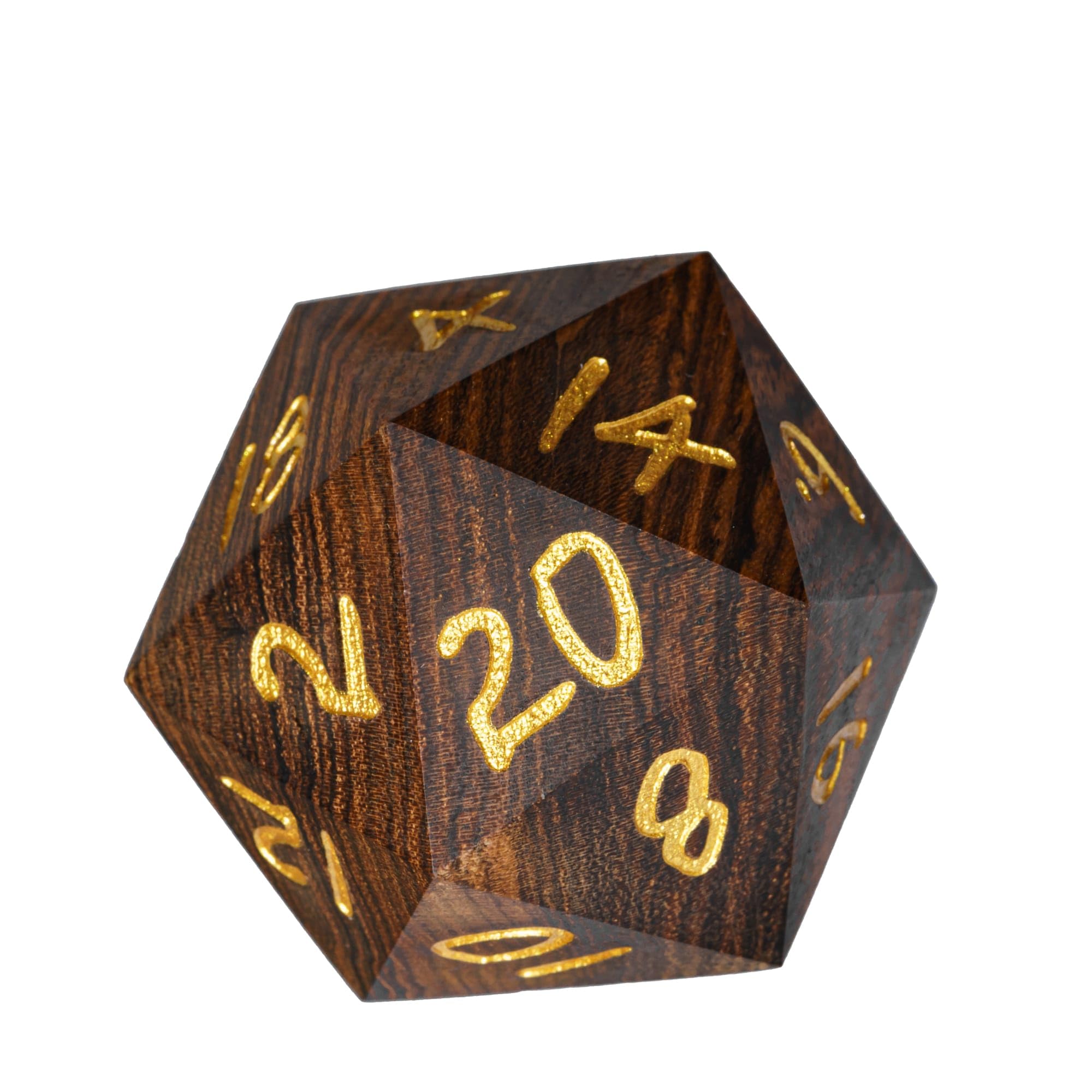 Dadi poliedrici in legno D20 da 50 mm, 20 facce, per giochi di ruolo e altri giochi da tavolo