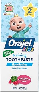 Orajel Kids CoComelon Training Toothpaste Fluoride-Free; #1 Pediatrician Recommended Fluoride-Free Toothpaste*, 1.5oz Tube