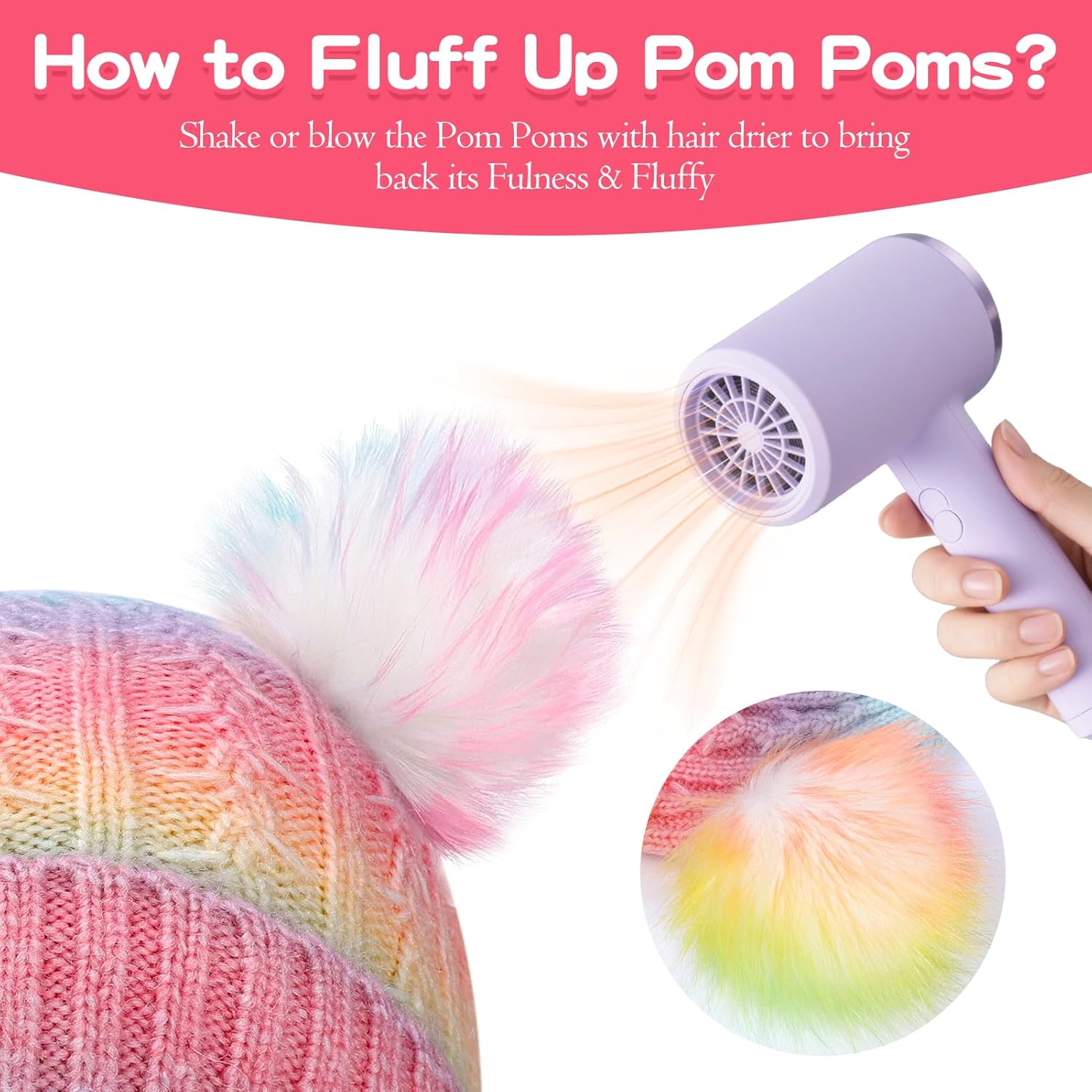 Girls Ski Beanie & Mittens Set - Fleece-Lined Knit Hat & Gloves for Girls, Winter Sports Gear - Image 5