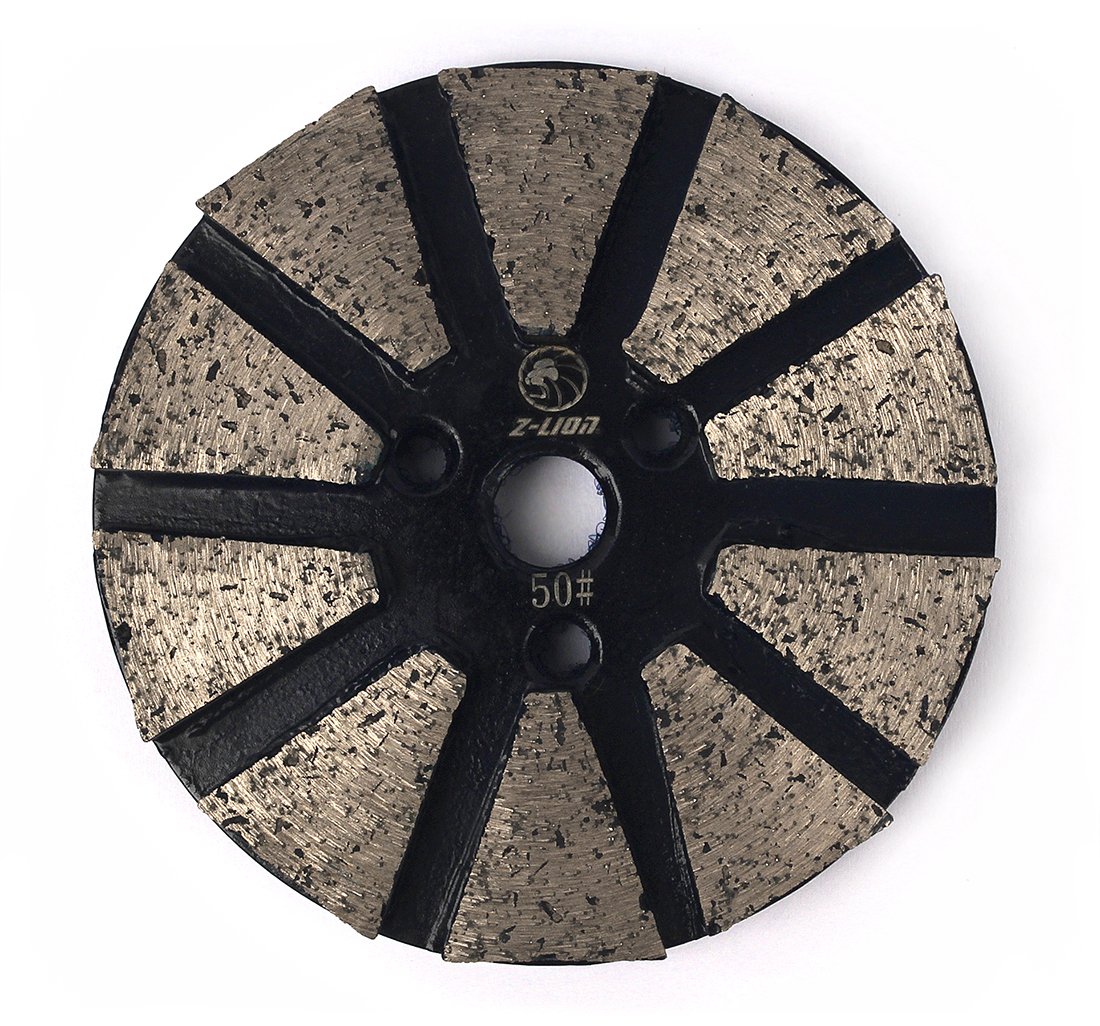 Metal Bond Diamond Floor Polishing Pads 3" inch Grit 50 for Concrete - Floor Grinding Disc by Z-Lion