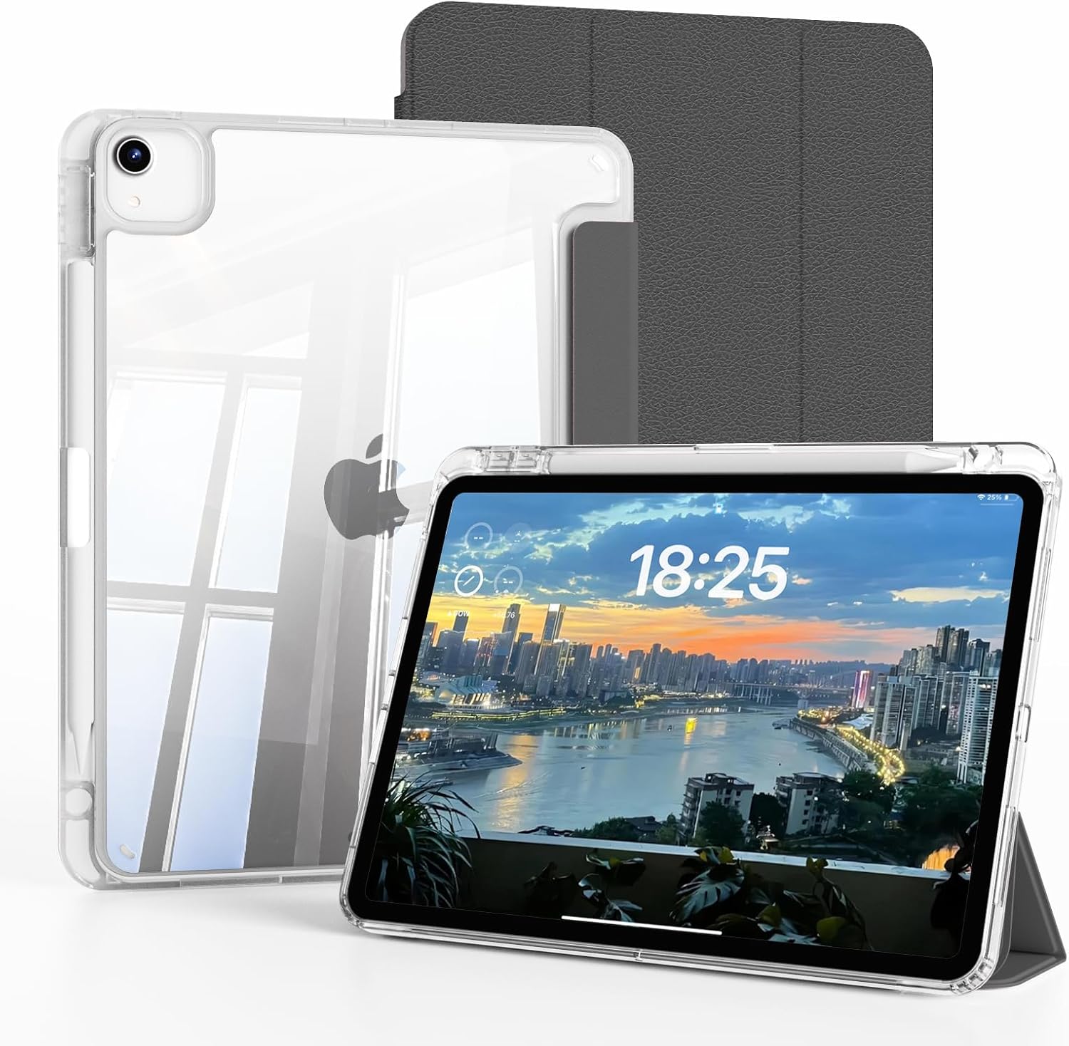 Clear Case for iPad Air 13 inch (M3/M2-2025/2024), Black