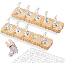 Nail Stand for Press On Upgraded Strong Magnetic Nails Holder for Painting Practice Display with 200 Double Sided Tape, Widened Presson Holder Stand for Nail Art Diy Home Salon