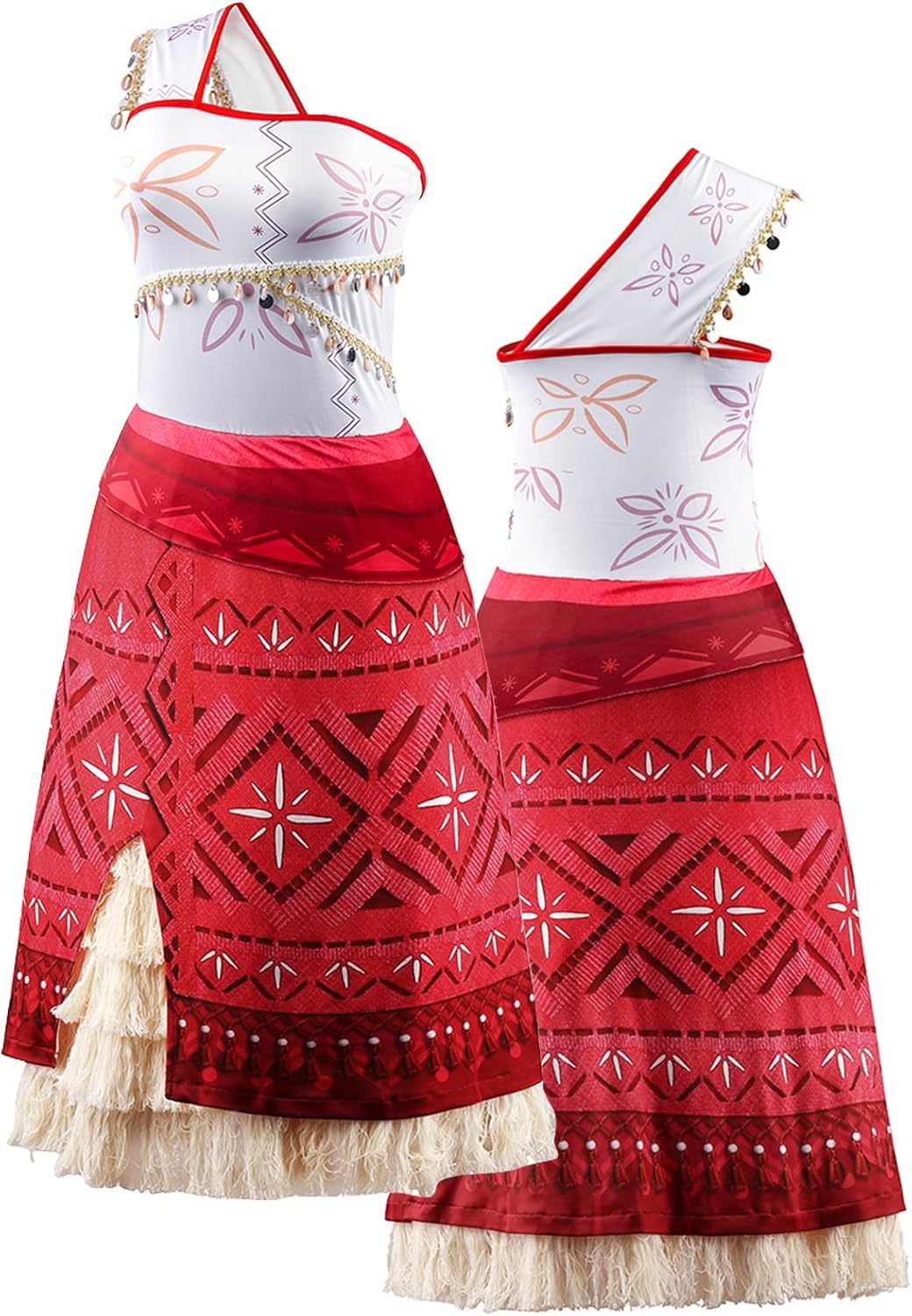 Princess Dress for Women Ocean Adventure Halloween Costume Skirt Set Adult with Necklace Party Dress Up