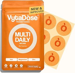 Vytadose Multivitamin Patches | Hair Growth for Women | Topical Daily Iron, Biotin & Vitamin Patches Supports Thicker Hair, Skin & Nails | Vegan, Water-Resistant | Kind to Sensitive Skin | 30 Count