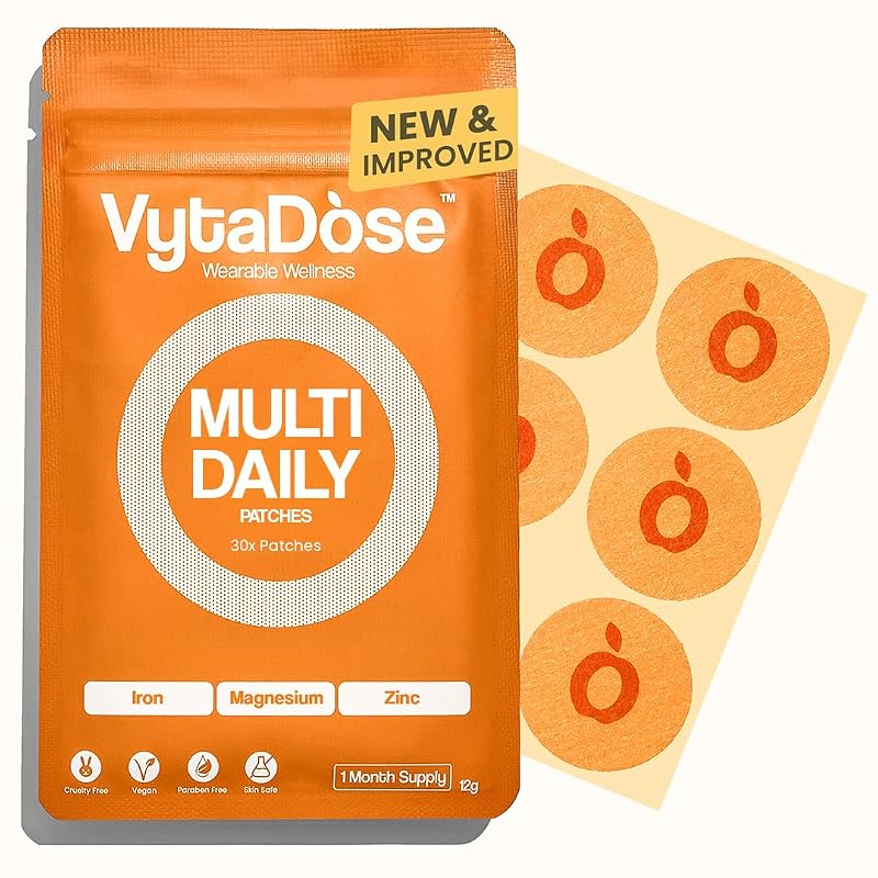 Vytadose Suplemento Multivitamínico em Adesivos de Biotina e Ferro para Mulheres, 30 unidades
