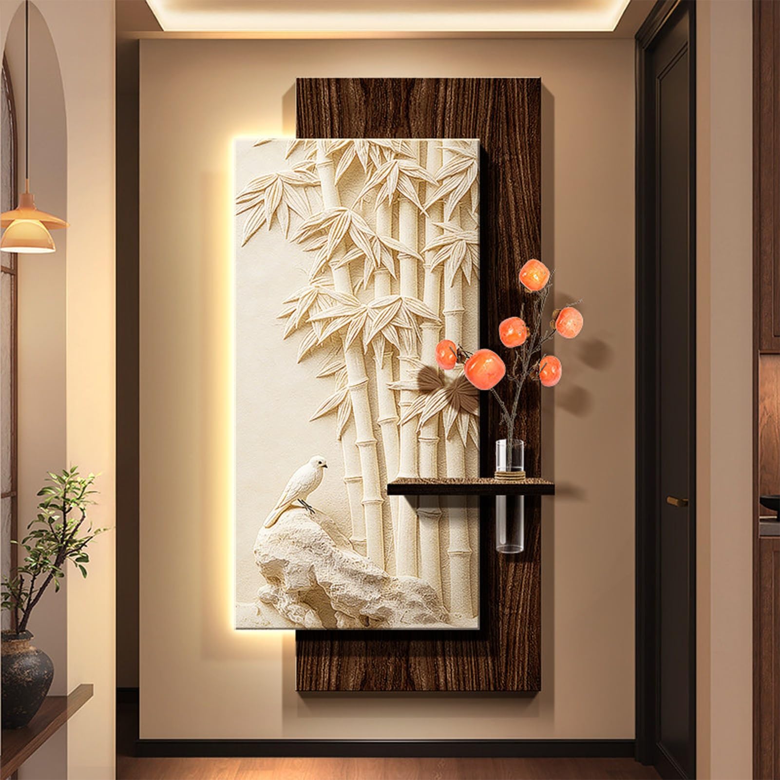 Sculpture murale 3D LED pour illuminer votre porche d'entrée