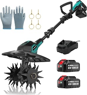 20V Cordless Garden Tiller Cultivator with 2 * 4.0Ah Batteries & Charger