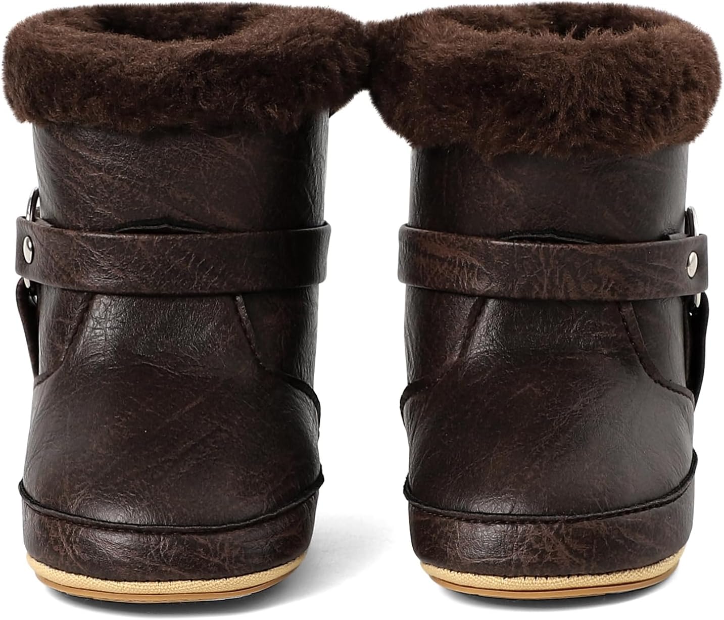 MK MATT KEELY Baby Booties Newborn First Walkers Soft Sole Crib Shoes Warm Cozy Non-Slip Booties for Infant Toddler Girls Boys