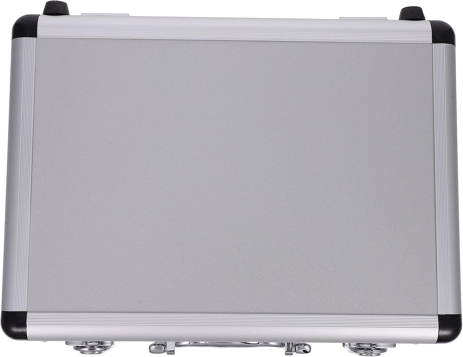 Aluminum Alloy Tool Carrying Suitcase with Foam Organizer, Portable Handheld Tool Storage Secure Box for Home and Workshop, 320x230x110mm Silver