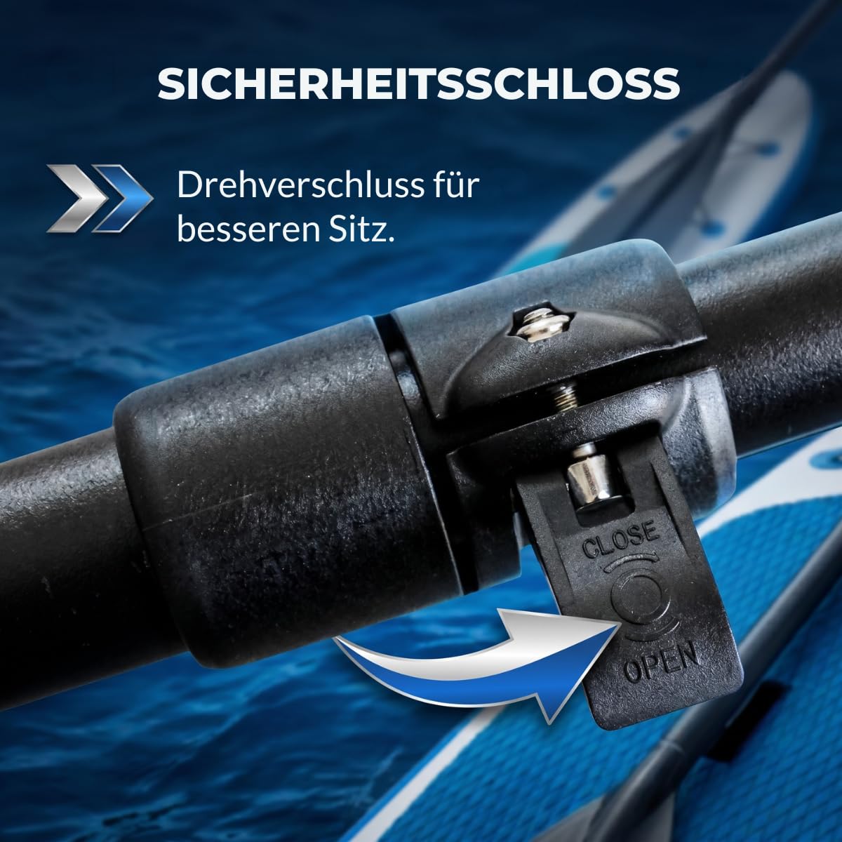 cavest Paddle Surf Teleskop-Paddel, verstellbar, leicht, abnehmbar, 3 Stück