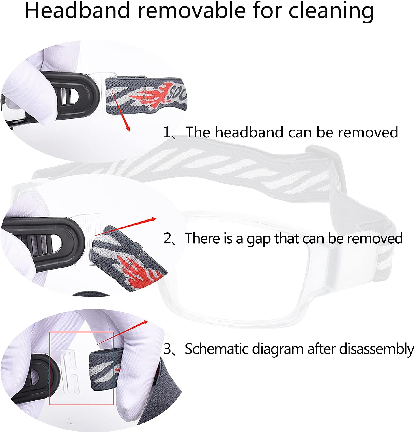 SooGree Sport Glasses Goggles Basketball Soccer Sports Protective Eyewear Goggles-Replaceable Prescription Lens