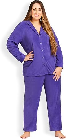 Avenue Womens Plus Size Button Up Top