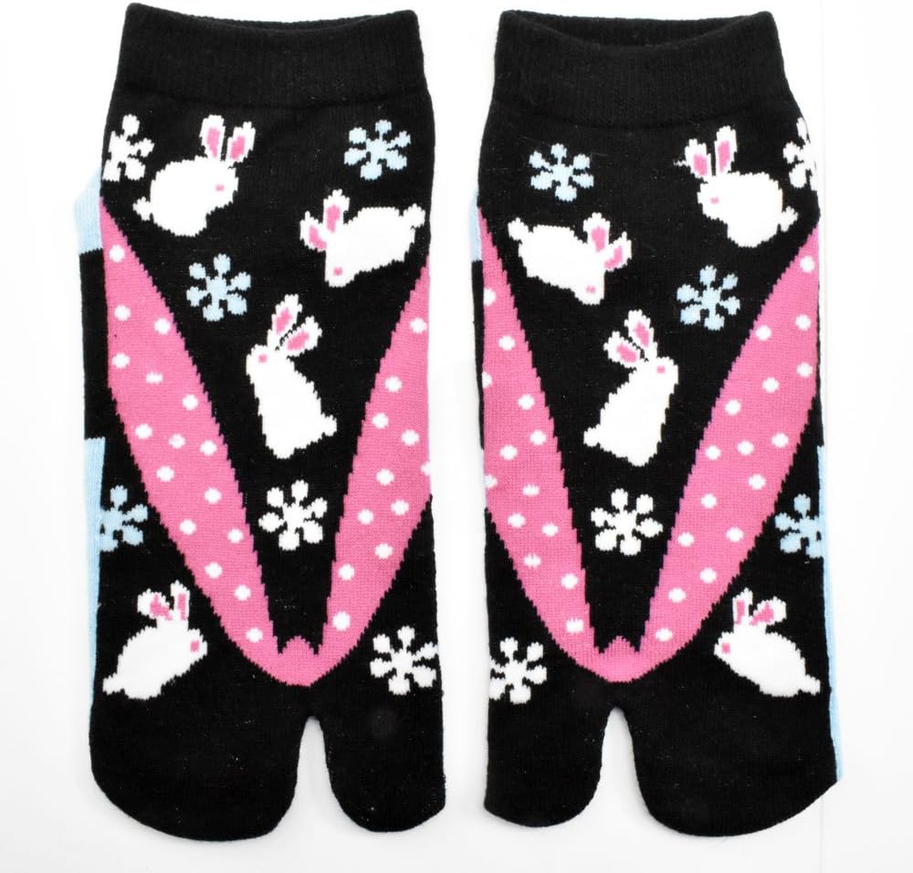 Longford Store UK Tabi Socks 'Sapporo' Japanese Split 2-Toe Ninja Flip Flop Geta Sandal Socks Senior