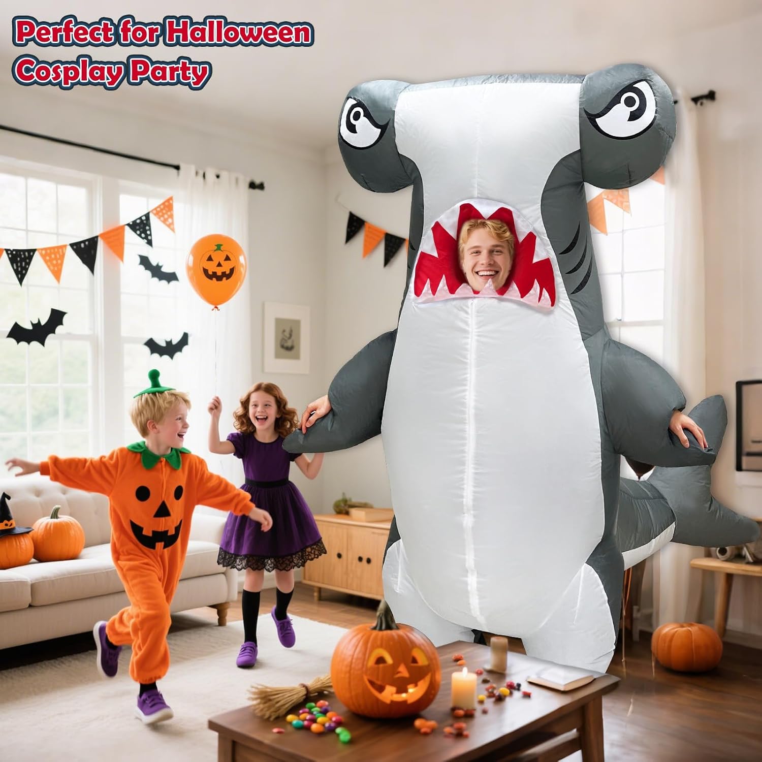 Halloween Inflatable Hammerheads Shark Costume for Adult Cosplay Party
