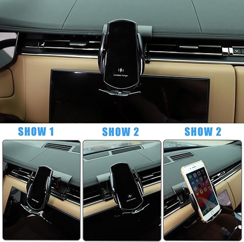 Miniatura 5 de HAPPYHORSE Soporte para teléfono compatible con Land Rover Range Rover SportVogue 2023, consola central de automóvil, aleación de aluminio,